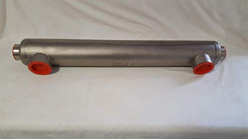 Badgerpipe Stainless Steel Tube and Shell Heat Exchanger for Pools/Spas 3,000,000 BTU