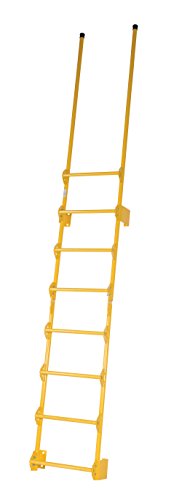Vestil Steel Walk Through Dock Ladder 8 Step 300 Lb. Capacity Yellow
