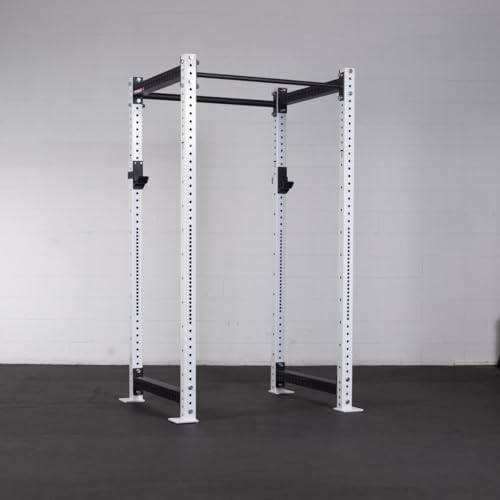 Titan Fitness X-3 Series 90" White Bolt-Down Power Rack 36" Depth