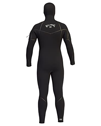 Billabong Mens 5/4mm Furnace Hooded Chest Zip Full Wetsuit Black XX-Large