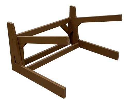 Log Kayak Rack Recycled Poly Kayak Rack Weatherproof Storage System Nutmeg Brown