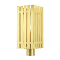 Bailey Street Home 1 Light Outdoor Post Top Lantern Industrial Style Satin Brass 8" Wide x 19.75" High
