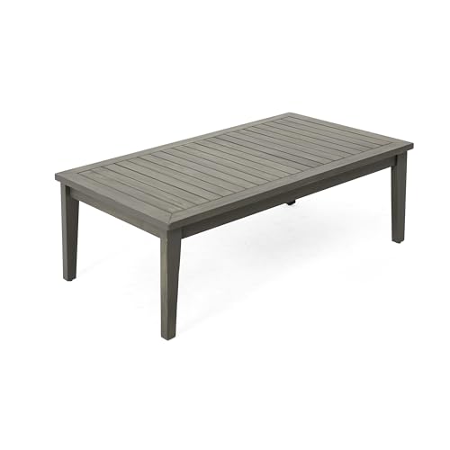 Christopher Knight Home 4-Piece Outdoor Acacia Wood Patio Set Grey+Beige