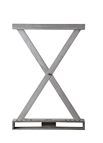 Playcraft X Style Hardwood 8 Cue Billiard Equipment Wall Rack Pewter