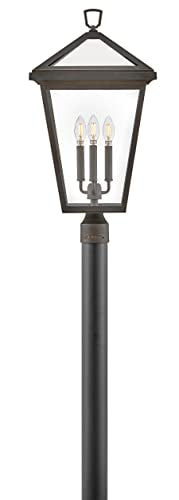 Hinkley Alford Place Large LED Post Top Lantern - Die Cast Aluminum, Dimmable Oil Rubbed Bronze