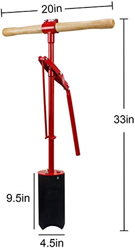 Crestgolf Lever Action Hole Cutters for Golf Greens Red