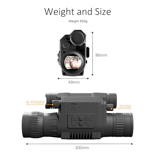 Hwishare Twilite Night Vision Monocular 4-8x40mm Black
