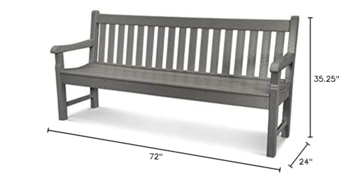 Polywood Rockford Bench Slate Grey