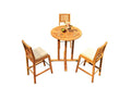 TeakFurnitureOutlet A-Grade Teak Maldives 4-Piece Bar Set with 36" Round Table & 3 Armless Chairs