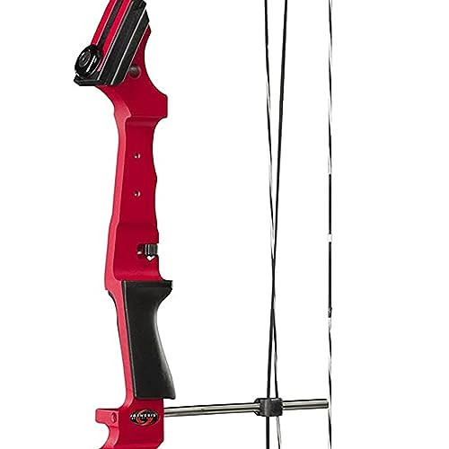GENESIS Archery Compound Bow Adjustable Draw Length 15"-30" & Weight 10-20 lbs Right-Handed Red