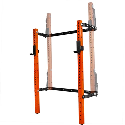 PRx Performance Profile PRO 73" Folding Squat Rack Wall Mounted Home Gym System Black
