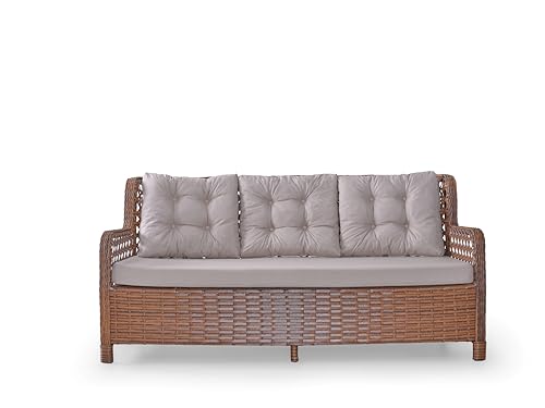 Angora Elegance Rattan Outdoor Furniture Set Brown