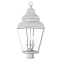 Livex Transitional Three Light Post-Top Lantern Exeter Collection Brushed Nickel