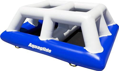 AQUAGLIDE Sierra 10 Floating Dock Island for Lake, Boat, Pool, Beach - Blue