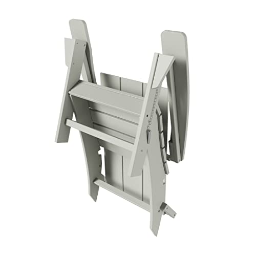 WestinTrends 8-Piece Modern Poly Folding Adirondack Chair Set Sand
