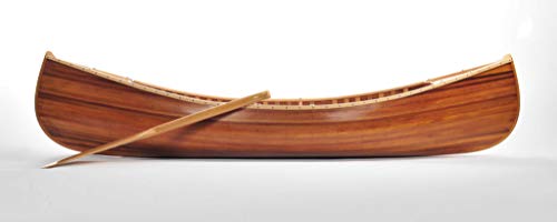 HomeRoots 20.25" x 70.5" x 15" Wooden Canoe with Ribs Matte Finish Wooden