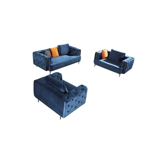 American Eagle Furniture AE-D832 Soft Velvet Fabric Chair Blue