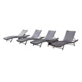 Noble House Kauai 6 Piece Outdoor Wicker Chaise Lounge Set Brown