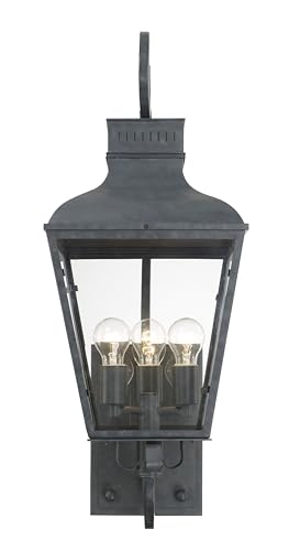 Crystorama Dumont 3 Light Outdoor Sconce Graphite
