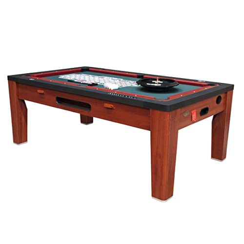 Berner Billiards 6 in 1 Multi Game Table Cherry Blue Green Red