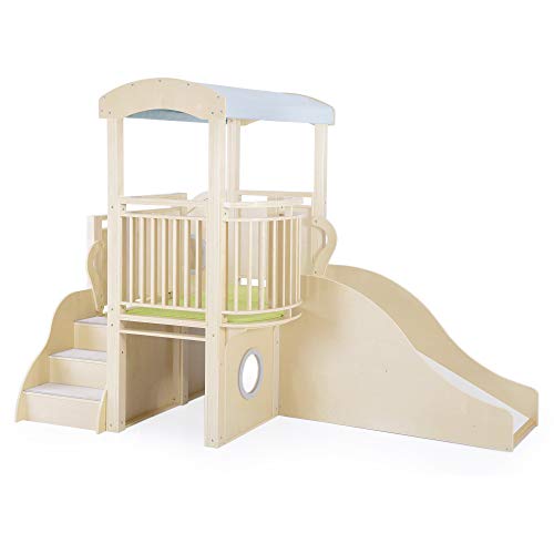 Guidecraft City Toddler Loft Wooden Climber Activity Center White Natural