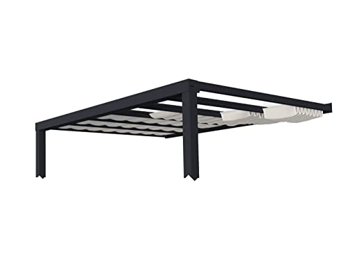 Palram Canopia Stockholm Patio Cover Roof Blinds 11 Ft. x 24 Ft. White
