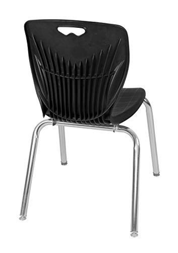 Regency Kee Height Adjustable Classroom Table Set with Two 18" Andy Chairs Mahogany/Black