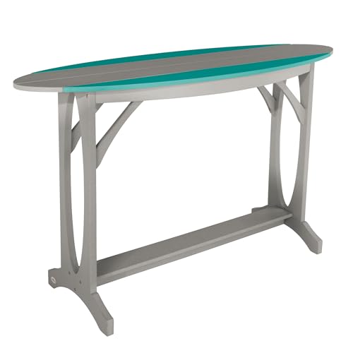 Bahia Verde Shoreline 3-Piece Bar Height Balcony Set Cove Gray with Seaglass Blue