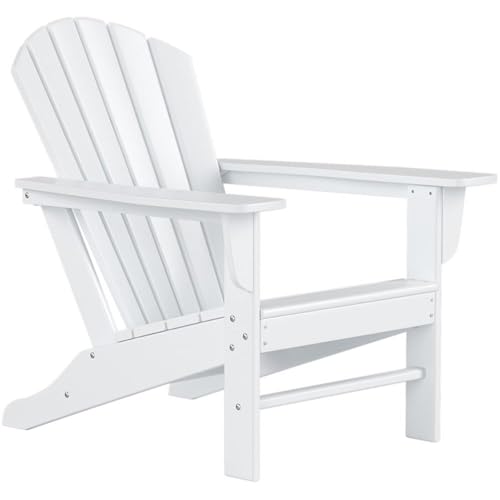 Costaelm Portside Classic Outdoor Adirondack Chairs Set of 8 White