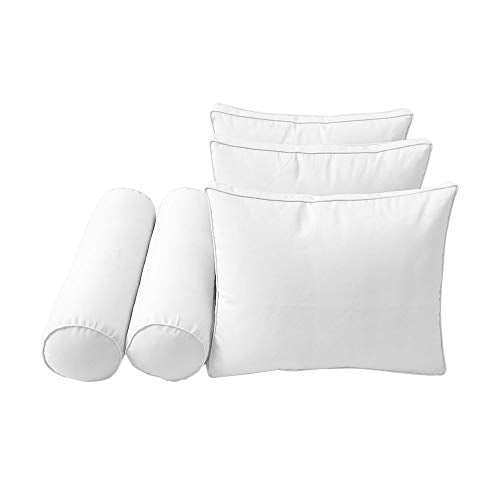 DBM IMPORTS Style3 6PC Outdoor Daybed Mattress Cushion Set Twin-XL White