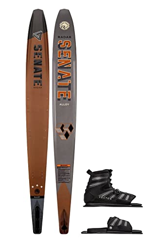 Radar Alloy Senate Waterski with Vector Boa Boot Rust/Slate