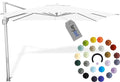 Midtown Umbrellas 9x9 Ft Outdoor Cantilever Patio Umbrella Terylast Ivory