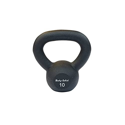 Body-Solid Matte Black Kettlebell Set 5-50 lbs with Kettle Grip Handle
