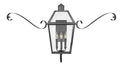 Hinkley Nouvelle Collection Three Light Outdoor Medium Wall Lantern Blackened Brass/Black
