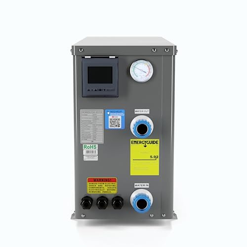 FibroHeat FibroPool Swimming Pool Heat Pump FH255 55,000 BTU Gray