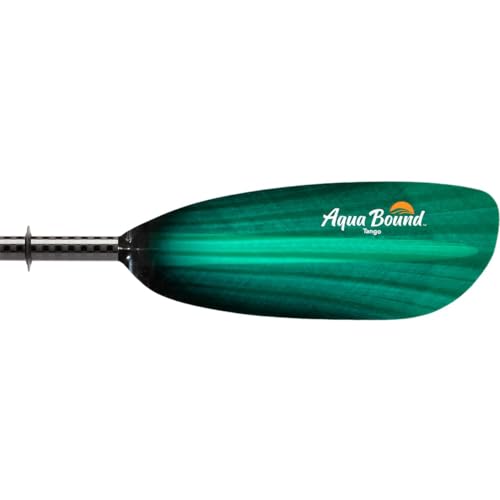 AQUA BOUND Tango Fiberglass Bent Shaft 2-Piece Kayak Paddle GreenTide