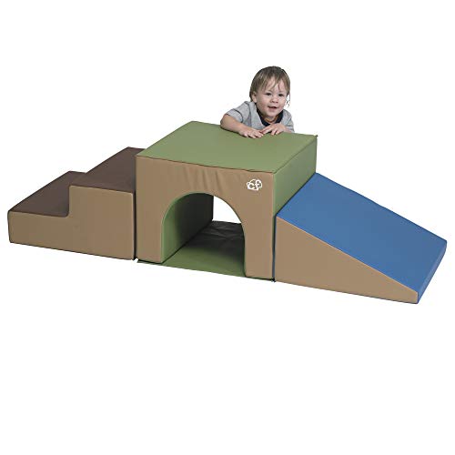 Children's Factory 3 Piece Over and Under Tunnel Climber Woodland
