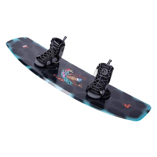 Hyperlite Murray Jr. Kids Wakeboard 120 W/Remix Bindings Black/Aqua 120cm/(4-8)