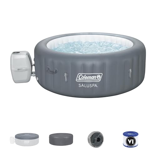 Coleman Palm Springs 4-6 Person EnergySense Smart AirJet Plus Inflatable Hot Tub Outdoor Spa