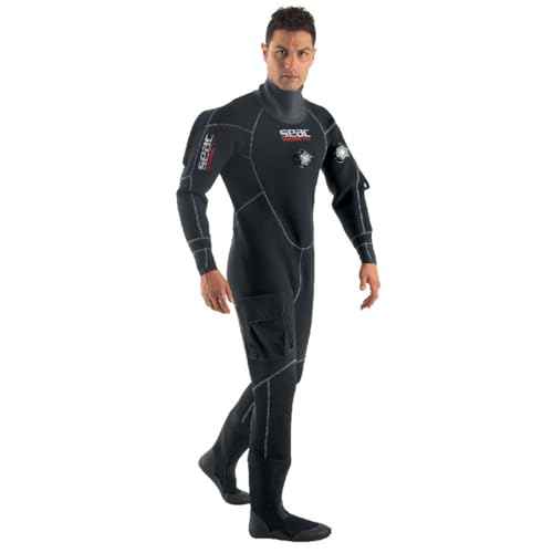 SEAC Men's Warmdry 4mm Neoprene Dry Suit Black Large