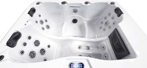 Luxuria Spas Oak Hill 3-Person 47-Jet Hot Tub with Lounge Homemade White/Grey