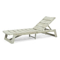 Noble House Maki Outdoor Acacia Wood Chaise Lounge Set of 4 Gray Wash