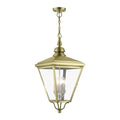 Bailey Street Home 4 Light Extra Large Outdoor Pendant Antique Brass/Brushed Nickel