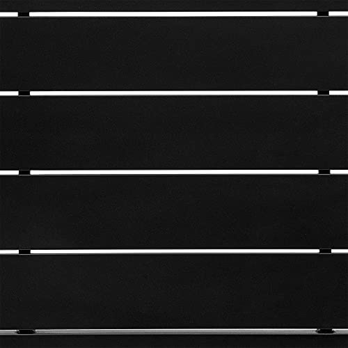 Armen Living Shari Modern Outdoor Patio Conversation Set, 4 Piece, Black