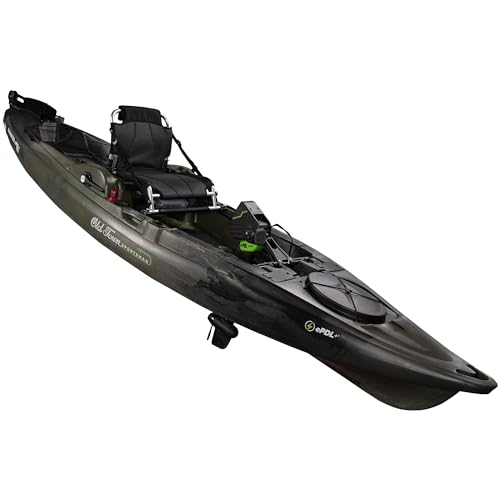 Old Town Sportsman BigWater ePDL+ 132 Power Assist Pedal Fishing Kayak Marsh Camo