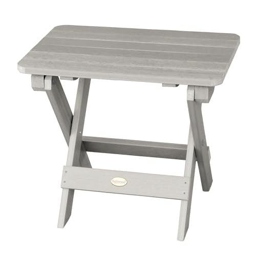Highwood Classic Westport Adirondack 6pc Set, 4 Chairs & 2 Folding Side Tables Harbor Gray