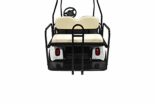 ProFX Golf Cart Rear Flip Seat Kit with Grab Bar for Club Car DS | White
