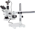 AmScope Digital Trinocular Stereo Zoom Microscope with Camera White