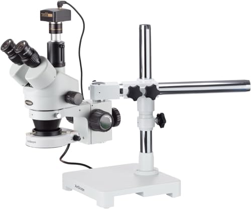 AmScope Digital Trinocular Stereo Zoom Microscope 3.5X-90X White
