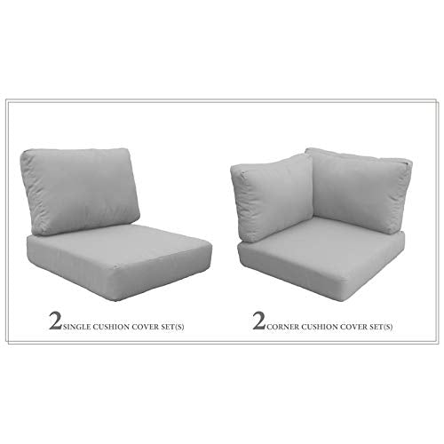 TK Classics Cushions BARBADOS-06d Patio Furniture Grey